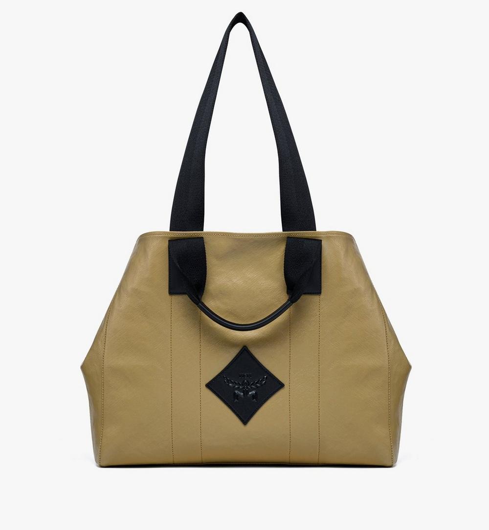 Reversible Diamond Tote in Canvas Leather Mix 1